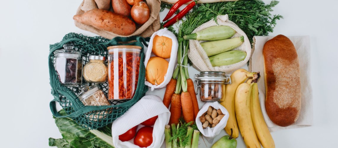 Zero waste shopping and sustainable lifestyle concept,